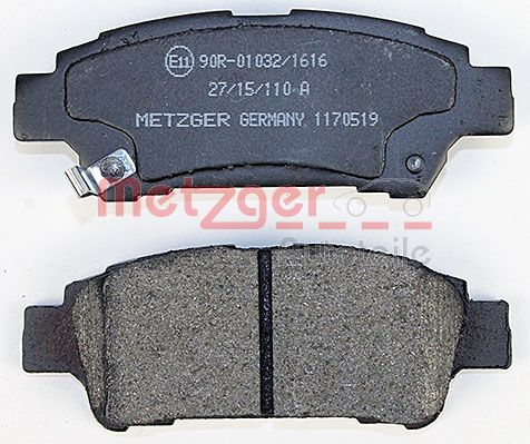 METZGER 1170519 Bremsbelagsatz, Scheibenbremse
